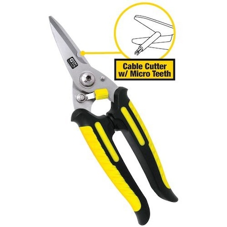 Dent Fix Equipment HEAVY DUTY SCISSORS W/CABLE CUTTER 185M DFHDSC1
